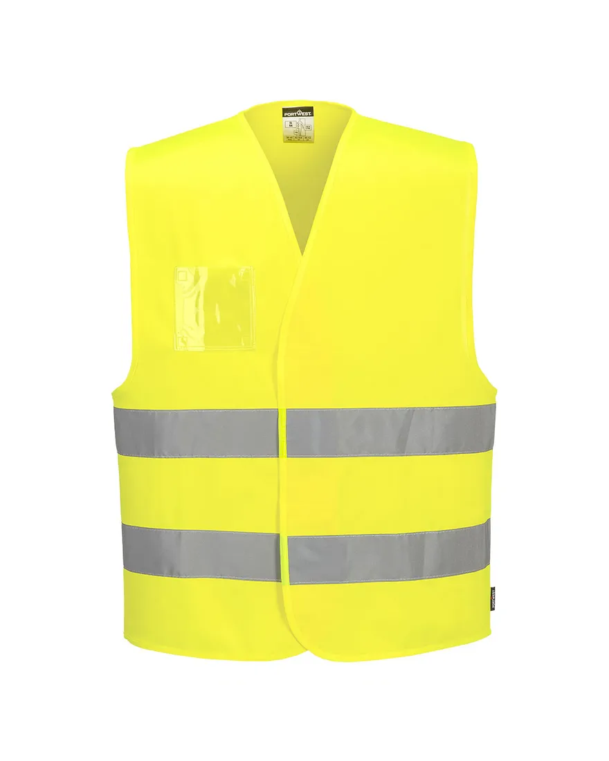 HV Vest with Double Badge Holder