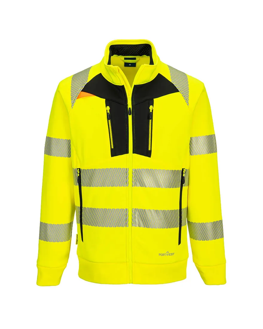 DX4 Hi-Vis Zip Neck Sweatshirt