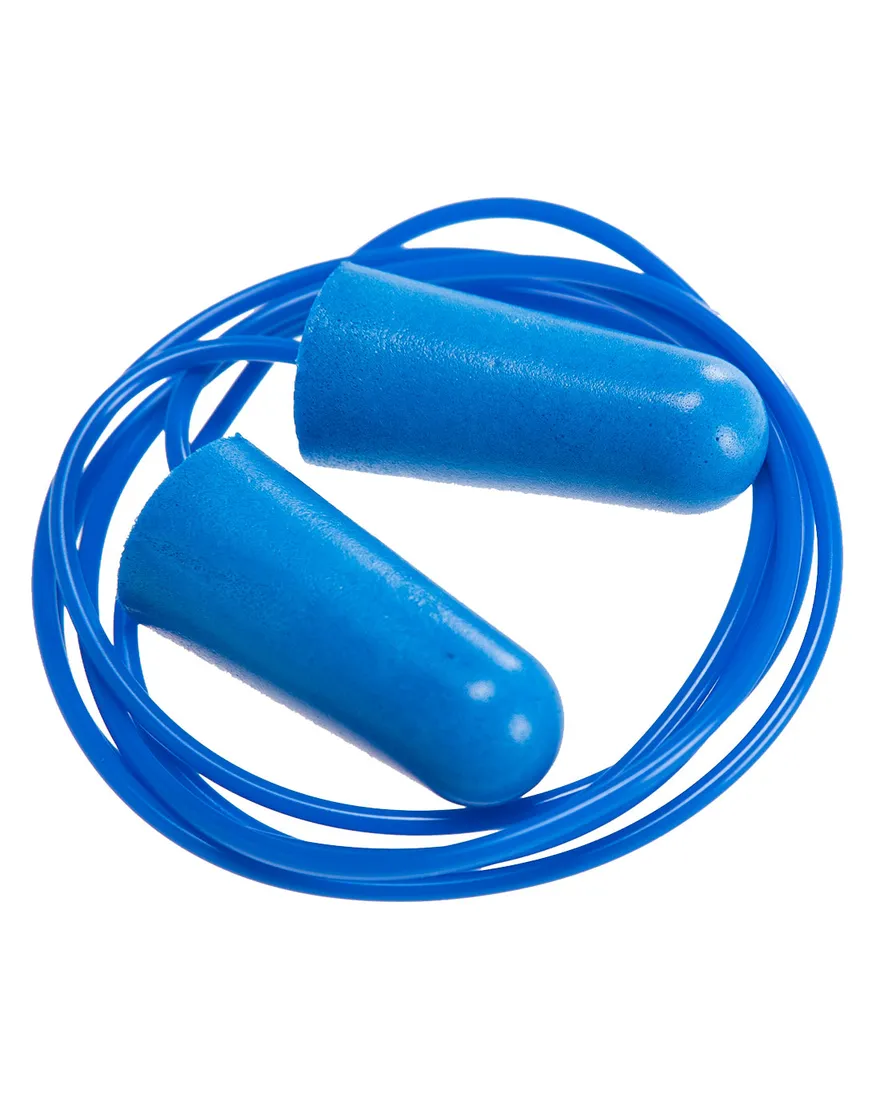 Detectable PU Foam Earplugs with Cord (200 Pairs)
