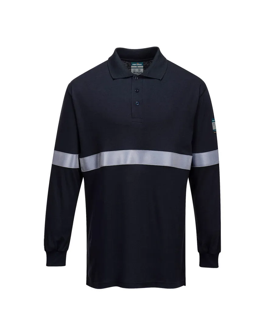 Modaflame Knit FR Langarm-Poloshirt