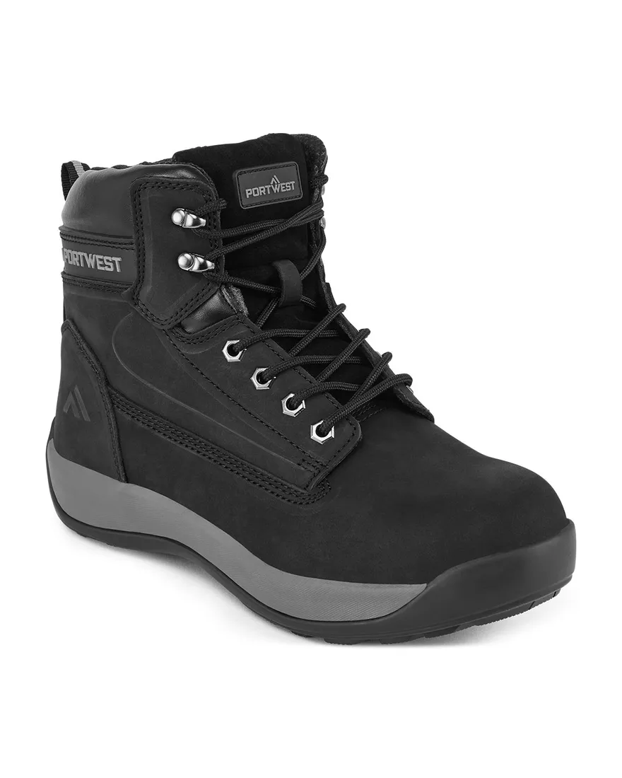 Mid-cut Nubuck Leather Safety Shoe with Steel Toe S3 HRO