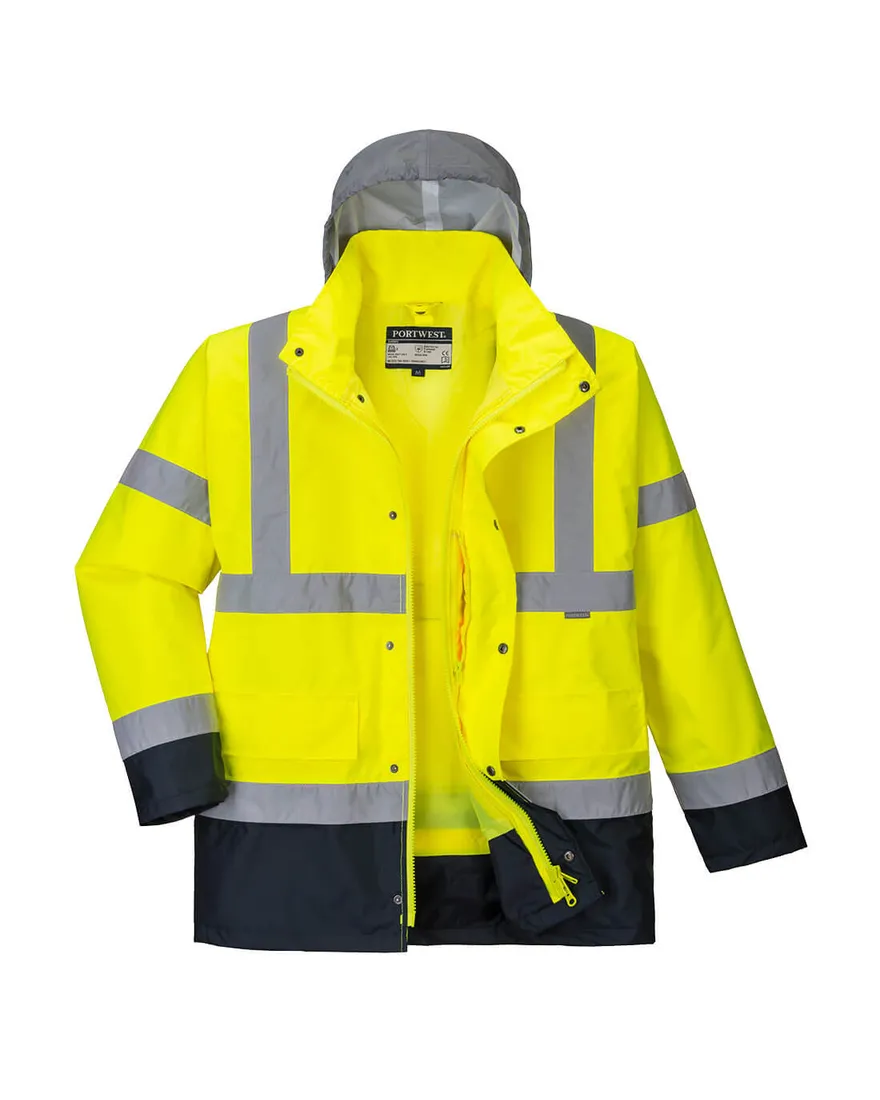 Hi-Vis Parka Bicolor Kontrast 4-in-1