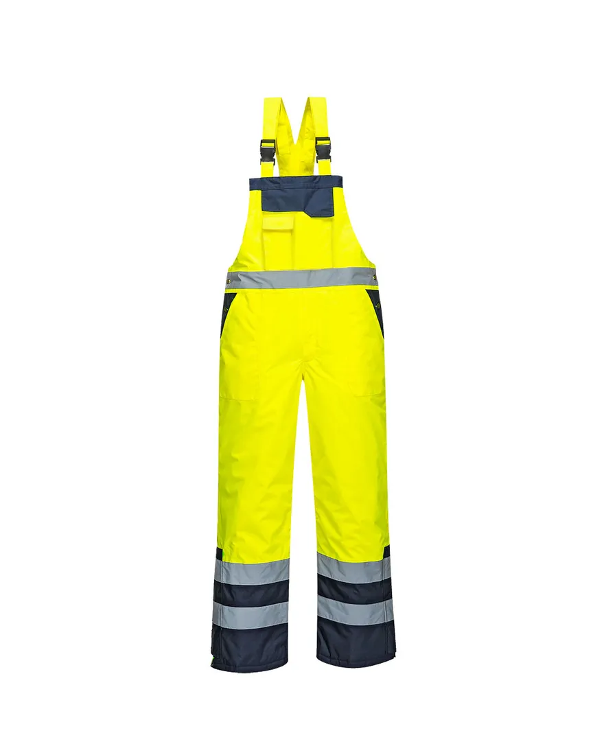 Bicolor gesteppte Latzhose