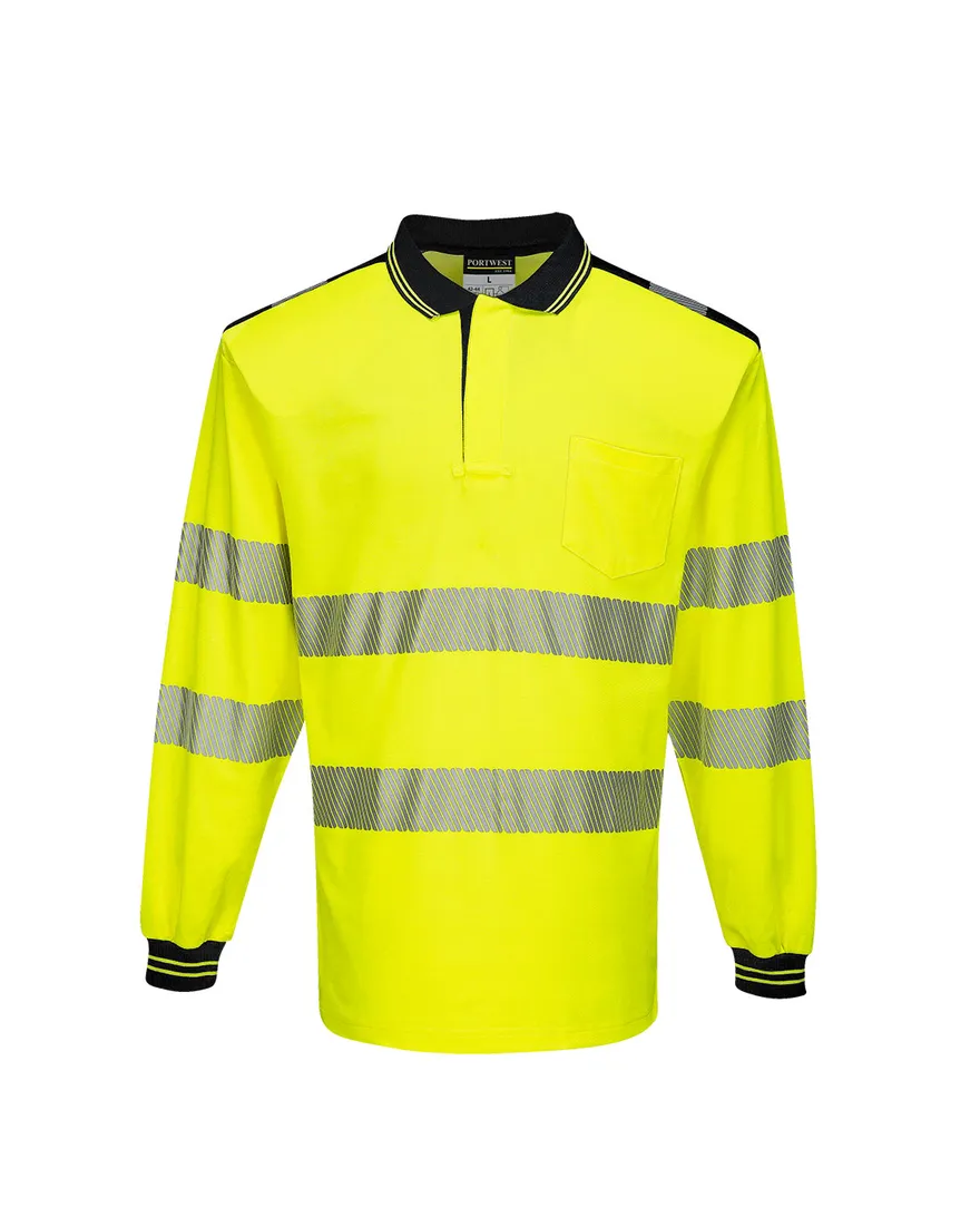 PW3 Long Sleeve High Visibility Polo