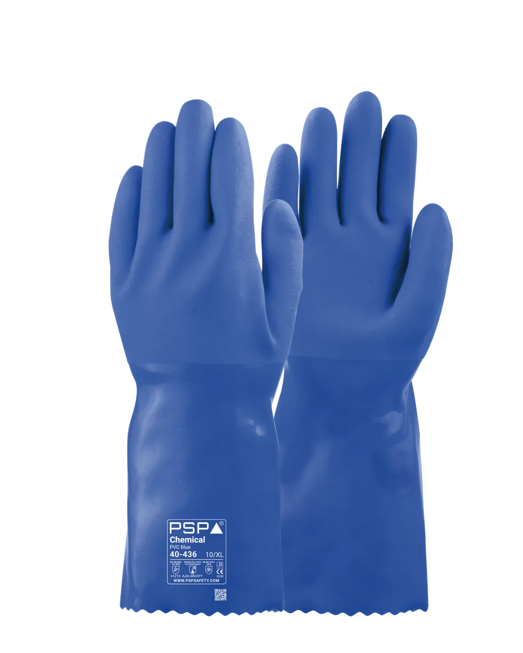 Chemische PVC Blaue Arbeitshandschuhe 40-436