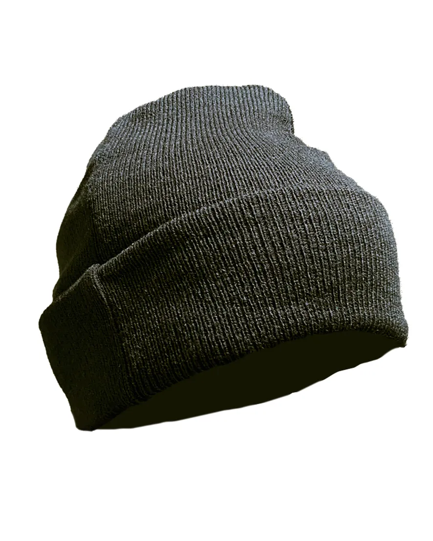 Joppermütze Acryl Fein gestrickt schwarz